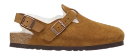 Klomp Birkenstock Unisex Tokio Inside Shearling Suede Fur Mink Narrow