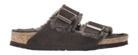 Slipper Birkenstock Arizona Shearling Suede Fur Herren Mocca Regular