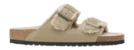 Slipper Birkenstock Arizona Shearling Suede Fur Herren Taupe Regular