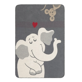 Jacquard Couverture Ibena Kuschelkind Eléphant