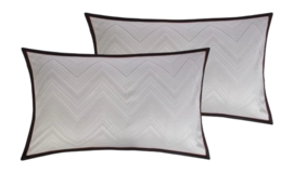 Kussensloop Missoni Shadow Zigzag Grey Katoen (Set van 2)