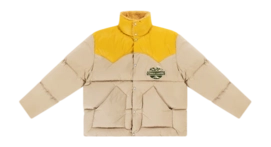 Manteau PAL Sporting Goods Homme  Cowboy Camping Down Leather Yoke Shearling Yellow Marshmellow