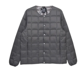 Jacket Taion Unisex V Neck Button Down Charcoal