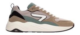 Baskets HUB Homme Glide S43 Bone Off White Leaf Green Off White Black