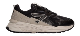 Baskets HUB Femme Grid L17 Black Black Light Bone Black