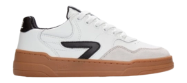 Sneaker HUB Court L68 Suede Damen White Black Dark Gum