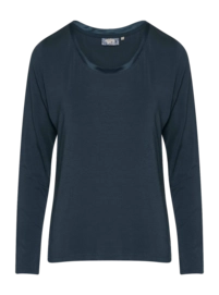 Pyjamashirt Essenza Women Luyza Uni Slate Grey