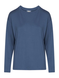 Pyjamashirt Essenza Women Denna Uni Bijou Blue