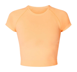 T-Shirt Sweaty Betty Women Athlete Crop Seamless Workout Sunny Orange '24