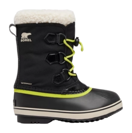 Bottes de Neige Sorel Enfant Yoot PAC Nylon WP Black Chartreuse