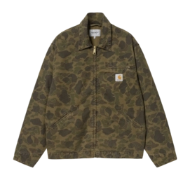 Jacke Carhartt WIP Duck Detroit Unisex Camo Duck, Green / Office Green