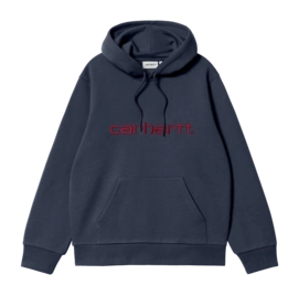 Hoodie Carhartt WIP Unisex Hooded Carhartt Sweat Air Force Blue / Malbec