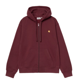 Jacket Carhartt WIP Unisex Hooded American Script Malbec