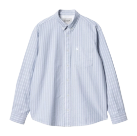 Shirt Carhartt WIP Unisex L/S Dowlen Dowlen Stripe, Bleach / White