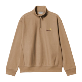 Pull Carhartt WIP Unisexe Demi Zip American Script Peanut