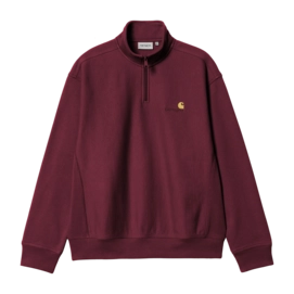 Sweatshirt Carhartt WIP Unisex Half Zip American Script Malbec