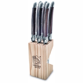 Steakmesser Laguiole Style de Vie Premium Line Dark Wood ABS (6-teilig)