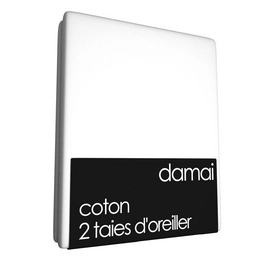 2 Taies d'Oreiller Damai Blanc (Coton)-60 x 70 cm