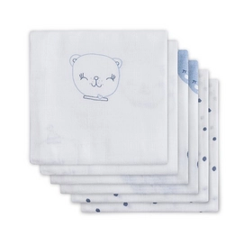 Hydrofiele luier Jollein Funny Bear Blue (6-delig)