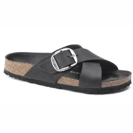 Slipper Birkenstock Women Siena Big Buckle FL Black Narrow
