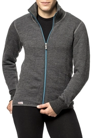 Vest Woolpower Full Zip Jacket 400 Grey Turquoise