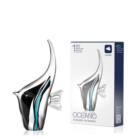 Sculpture Leonardo Fish Oceano 30 Blue Black