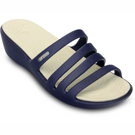 Damesslipper Crocs Rhonda Wedge Sandal W Nautical Navy