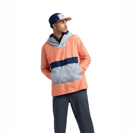 Jas Herschel Supply Co. Men's Voyage Anorak Carnelian Light Grey Crosshatch
