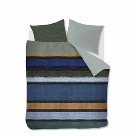 Dekbedovertrek Oilily Rustic Lines Blue Green Satijn