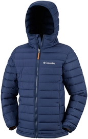 Jas Columbia Youth Powder Lite Boys Hooded Collegiate Navy