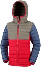 Jas Columbia Youth Powder Lite Boys Hooded Red Spark Cypress
