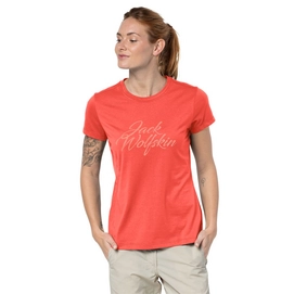 T-Shirt Jack Wolfskin Women Brand Hot Coral