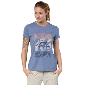 T-Shirt Jack Wolfskin Women Royal Palm Dusk Blue