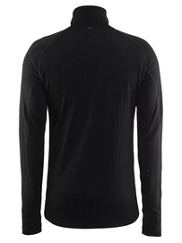 Skipully Craft Nordic Wool Zip Neck Men Black Grey