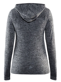 Longsleeve Craft Smooth Hood Women Black Melange