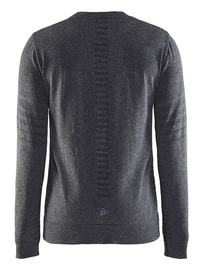 Longsleeve Craft Smooth Roundneck Men Black Melange