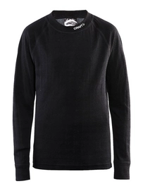 Baselayerset Craft Nordic Wool Set Junior Black Dark Grey Melange