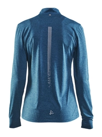 Longsleeve Craft Mind Reflective Zip Tee Women Teal