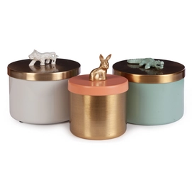 Opbergtrommel Kidsdepot Sohpie Lion Wit
