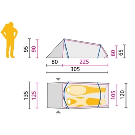 Tent Jack Wolfskin Gossamer II Green Tea