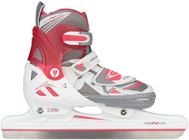 Norenschaats Nijdam Girls Semi-softboot Skate Combo Wit Grijs Roze