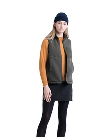 Bodywarmer Herschel Supply Co. Women's Guide Fleece Sherpa Vest Dark Olive