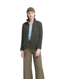 Vest Herschel Supply Co. Women's Guide Fleece Sherpa Full Zip Dark Olive