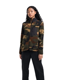 Vest Herschel Supply Co. Women's Guide Fleece Sherpa Full Zip Woodland Camo