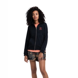 Vest Herschel Supply Co. Women's Full Zip Hoodie Stack Logo Black Carnelian