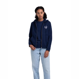 Vest Herschel Supply Co. Women's Full Zip Hoodie Classic Logo Peacoat White