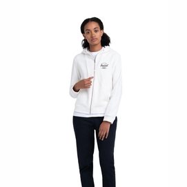 Vest Herschel Supply Co. Women's Full Zip Hoodie Classic Logo Blanc de Blanc Black