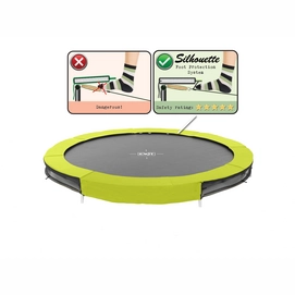 Trampoline EXIT Toys Silhouette Ground 305 Lime