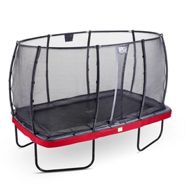 Trampoline EXIT Toys Elegant Rectangular 366 x 214 Red Safetynet Deluxe