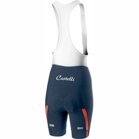 Fietsbroek Castelli Women Velocissima Bibshort Dark St Blue Salmon